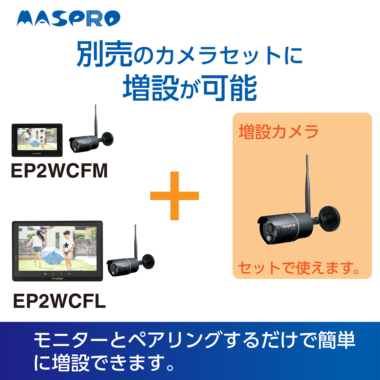 モニター＆ワイヤレスHDカメラセット 増設用カメラ EP2WCF-C