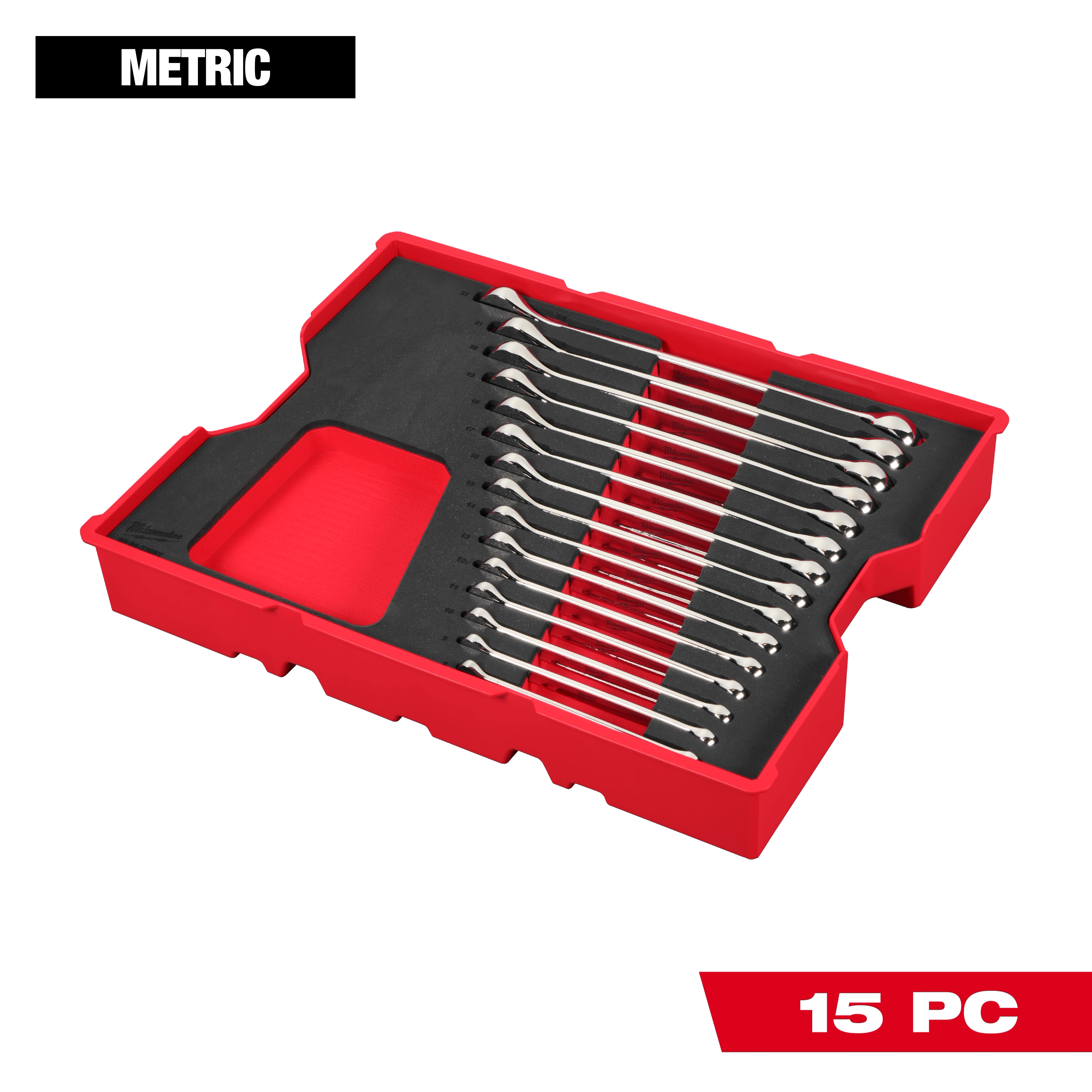 15pc. Metric Combination Wrench Set | Milwaukee Tool