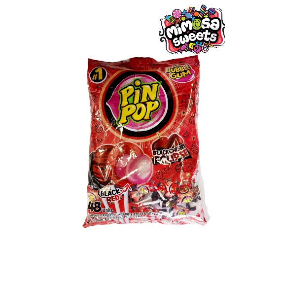 Aldor Pin Pop Black Cherry Eclipse Lollipops 48's - MIMOSA SWEETS