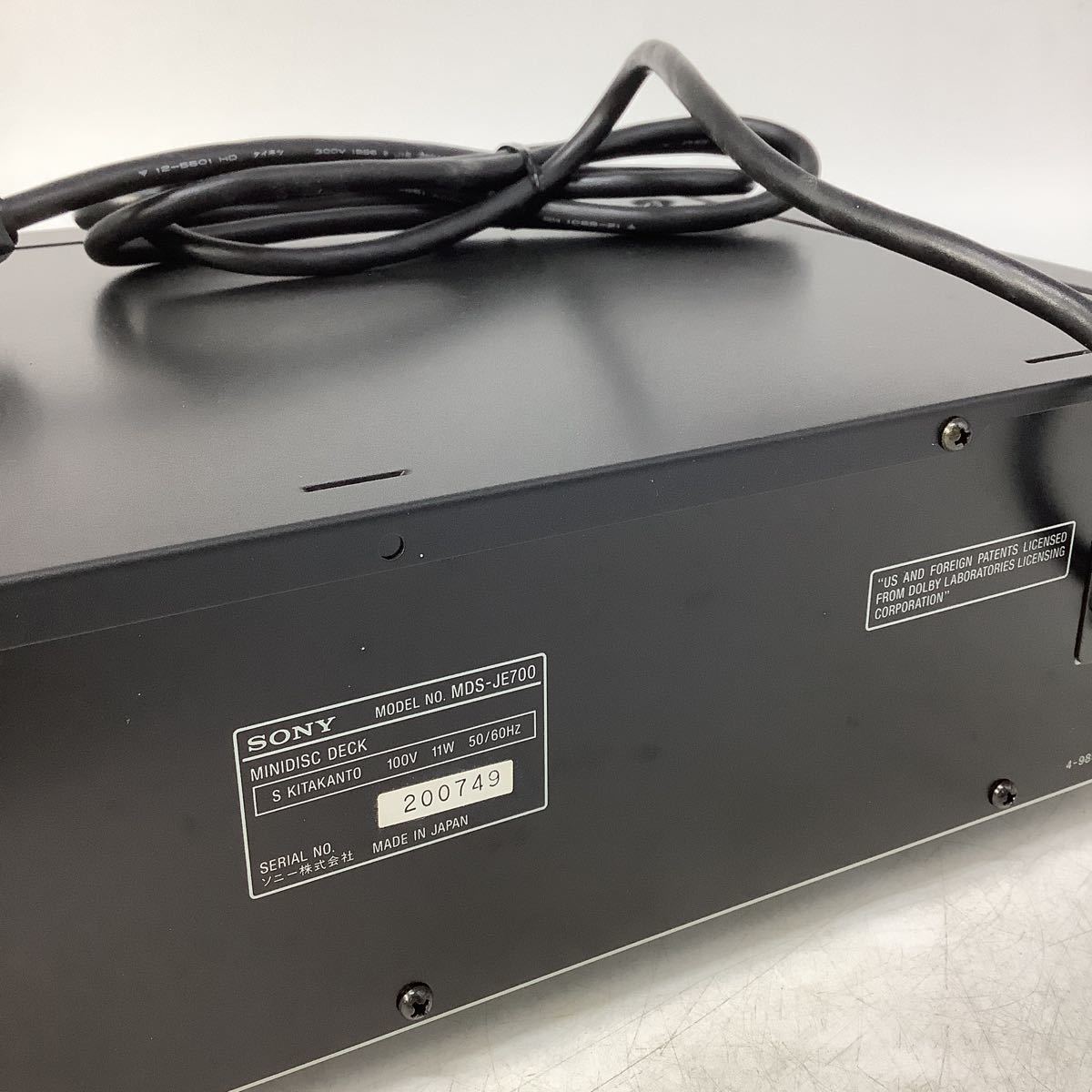 Sony MDS-JE700 [MiniDisc Wiki]