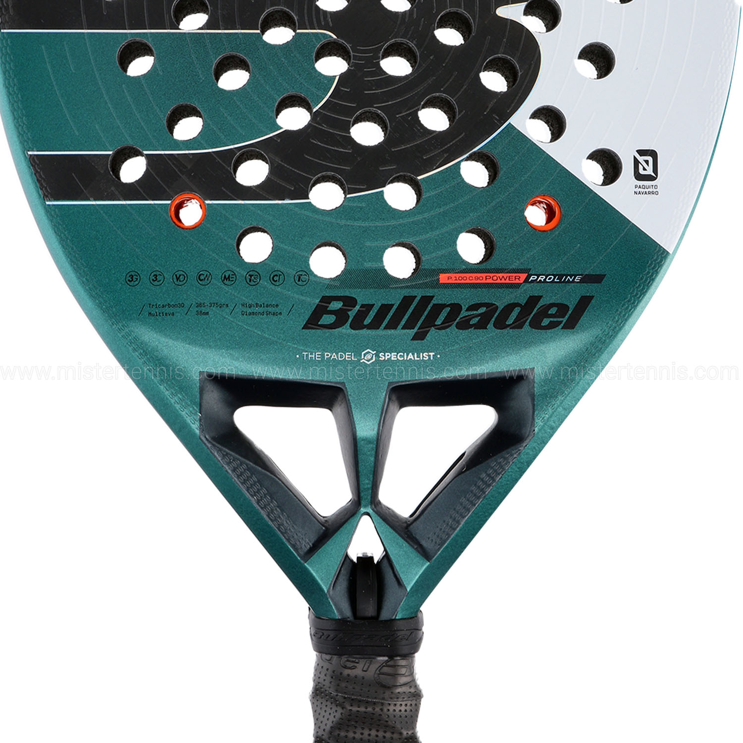 Bullpadel Hack 04 2025 Padel Racket - Green/White
