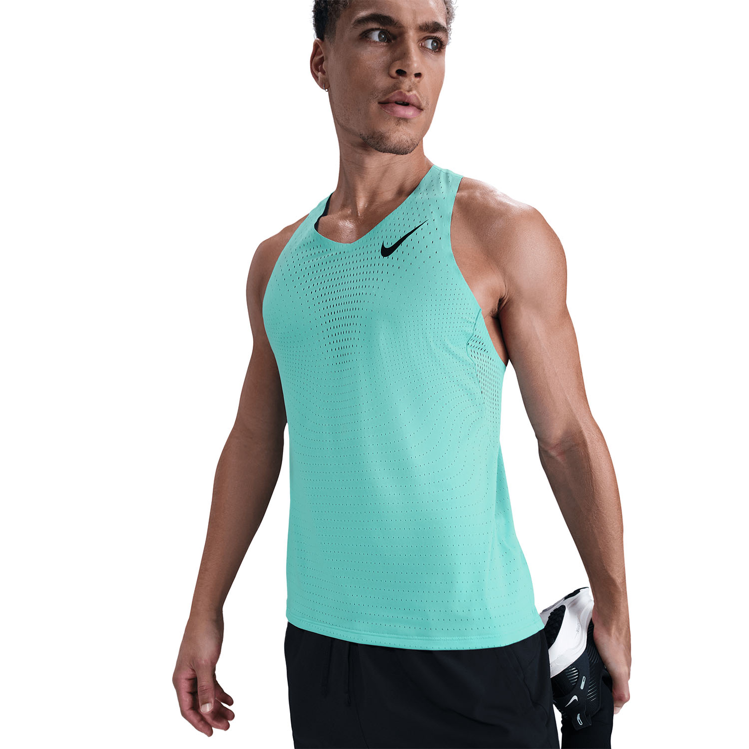 Nike Dri-FIT ADV AeroSwift Men's Running Tank - Hyper Turquoise