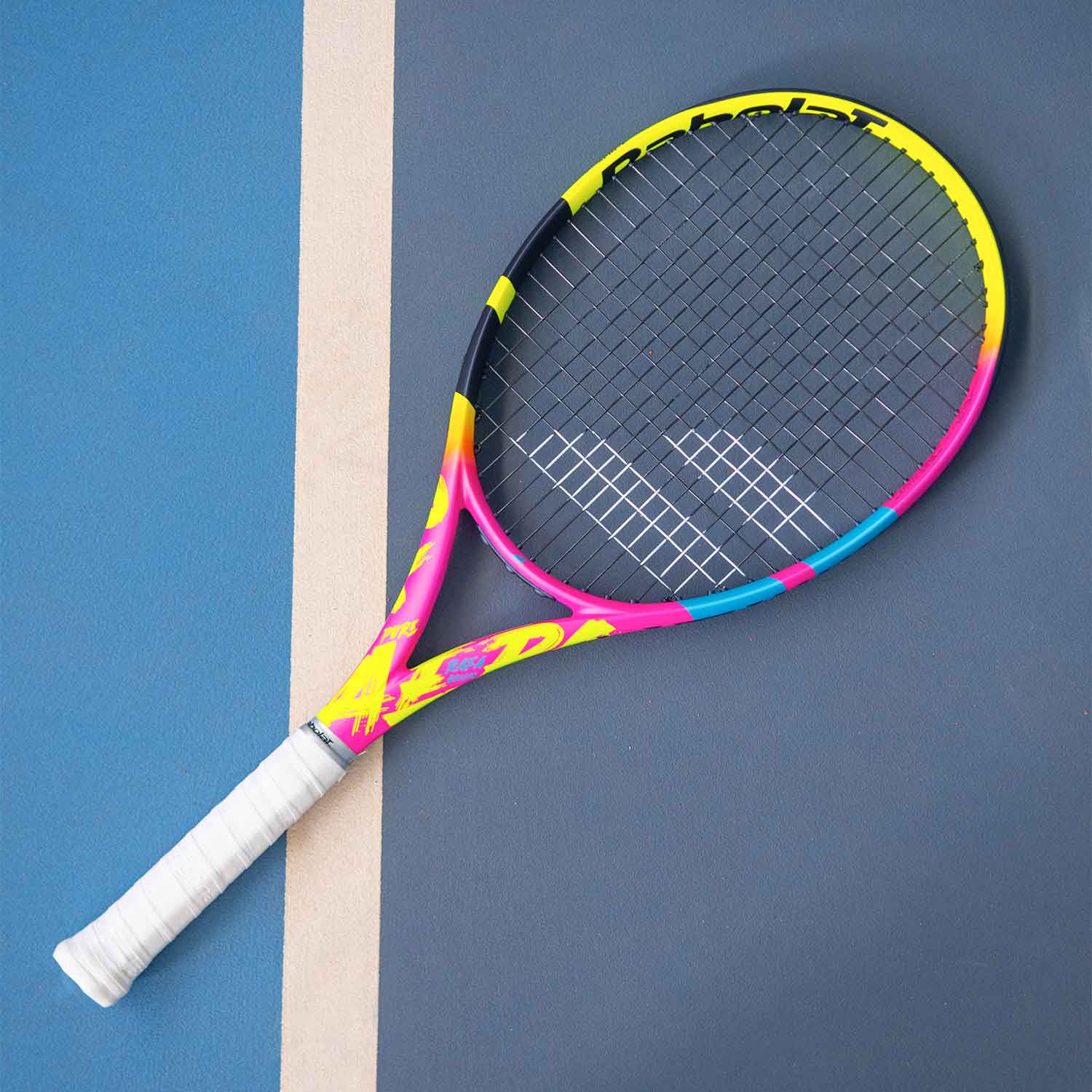 Babolat Pure Aero Rafa Tennis Racket - Yellow/Pink/Blue