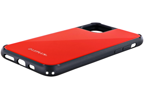 iPhone 11 背面ガラスシェルケース「SHELL GLASS」 レッド｜スマホ