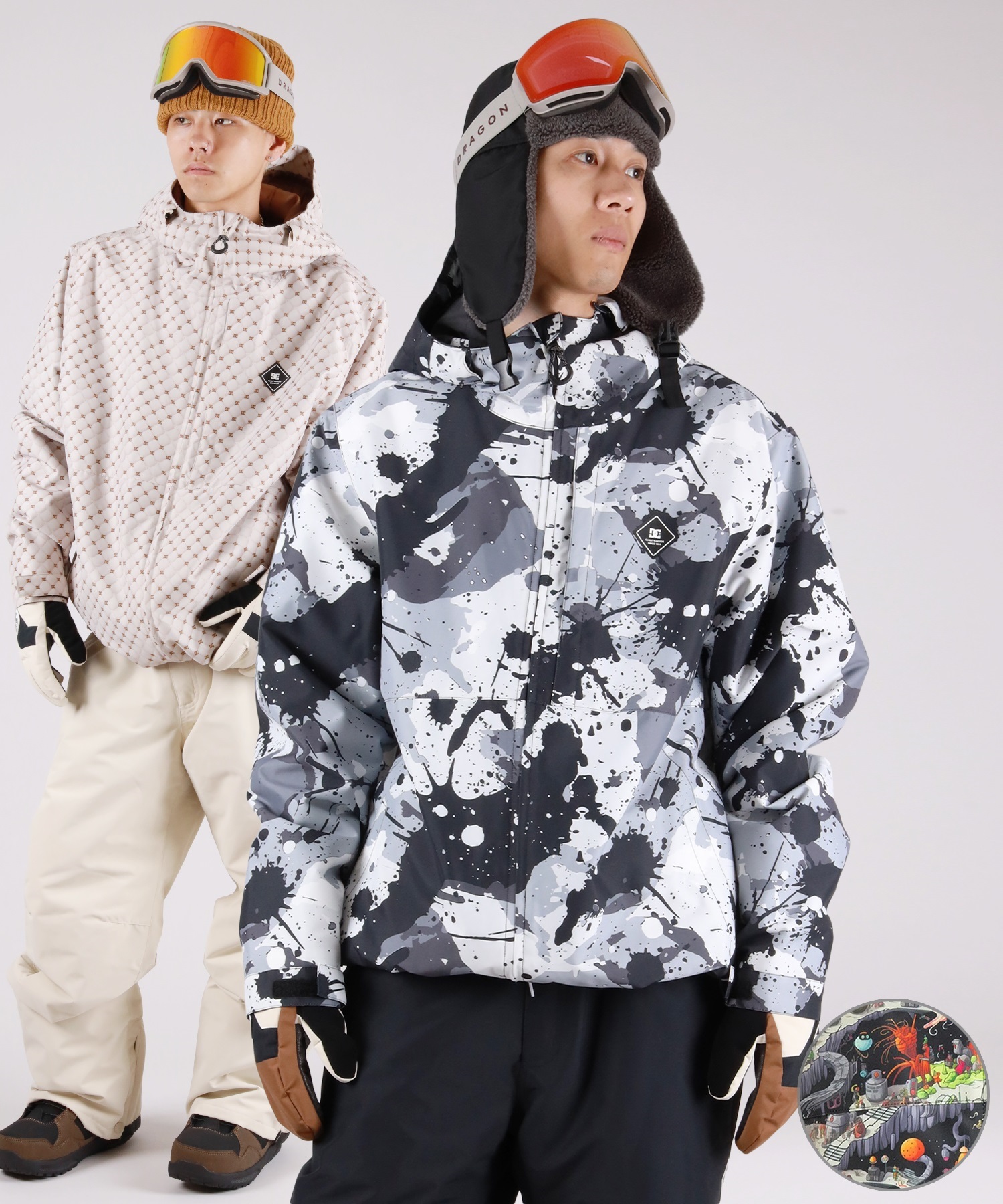 DC ディーシー BASIS PRINT JACKET スノーボード ウェア ジャケット