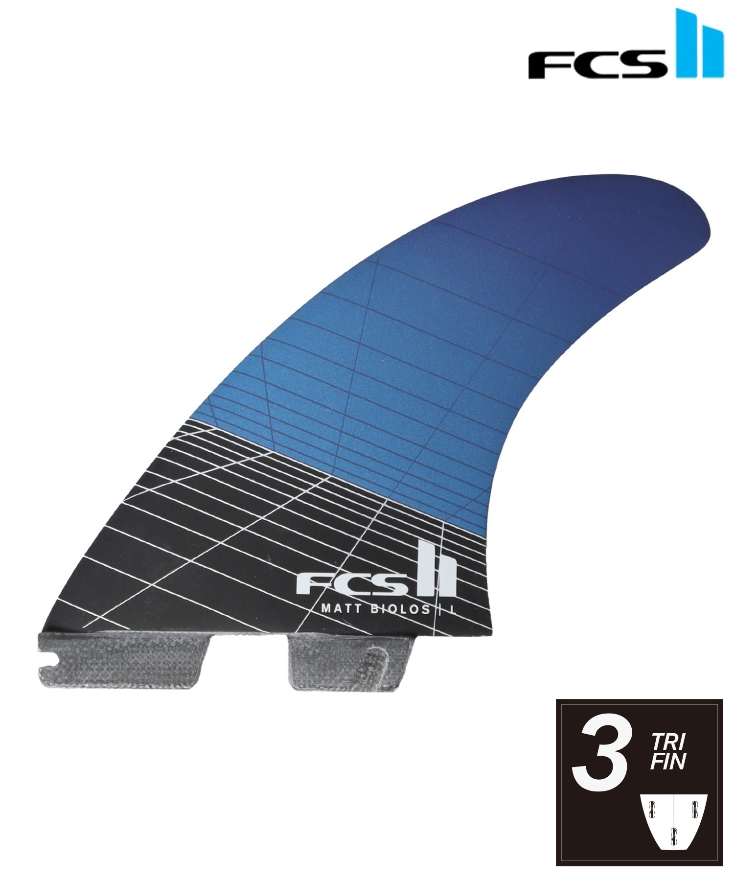 FCS2 エフシーエスツー Matt Biolos Tri Fins CARBON マット