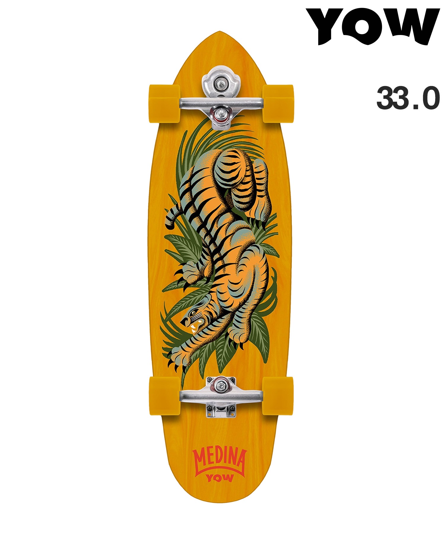 YOW ヤウ ロング スケートボード コンプリート 33.0inch MEDINA BANGAL