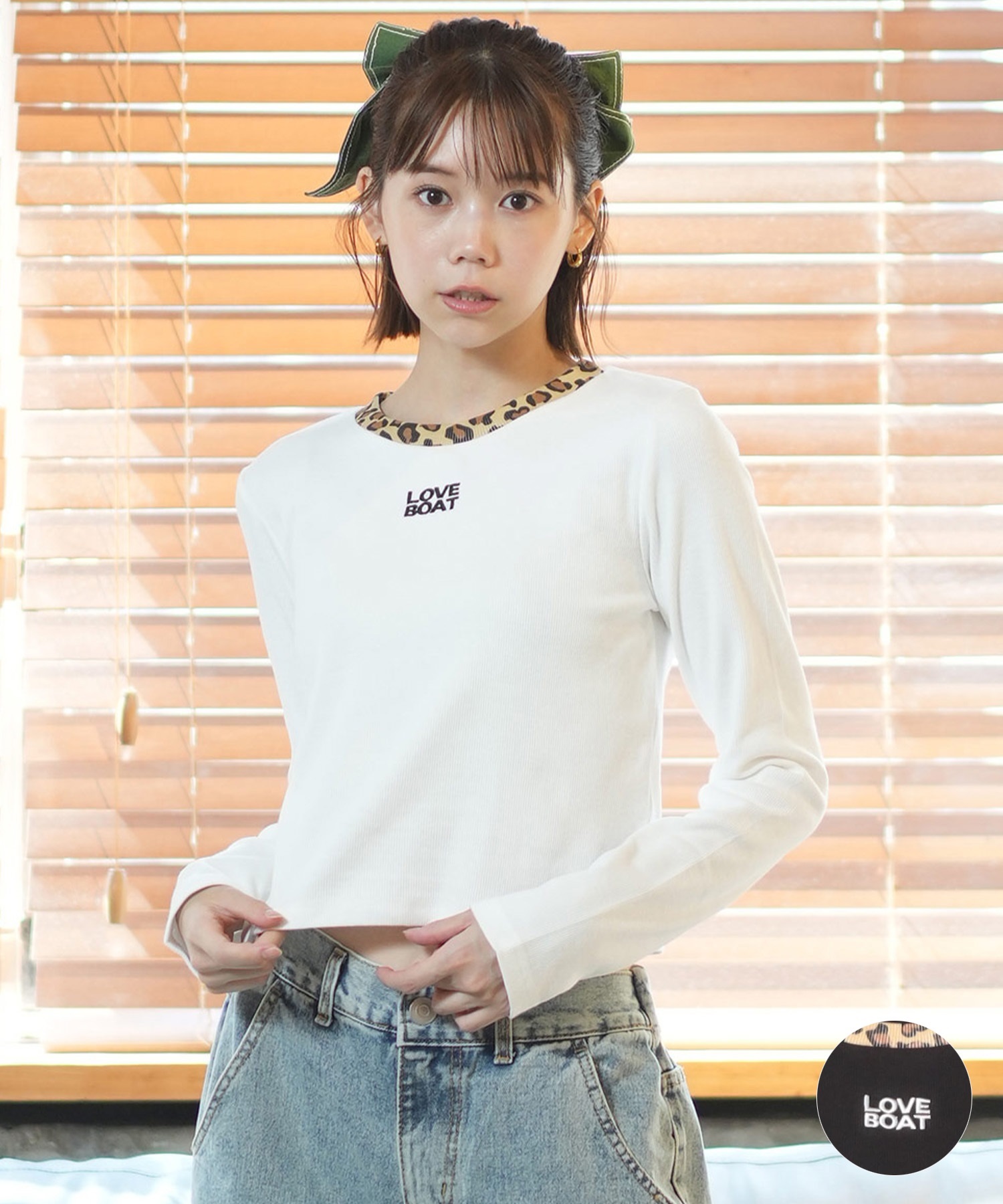LOVE BOATラブボート 長袖 Tシャツ レディース ロンT ショート丈 ワン