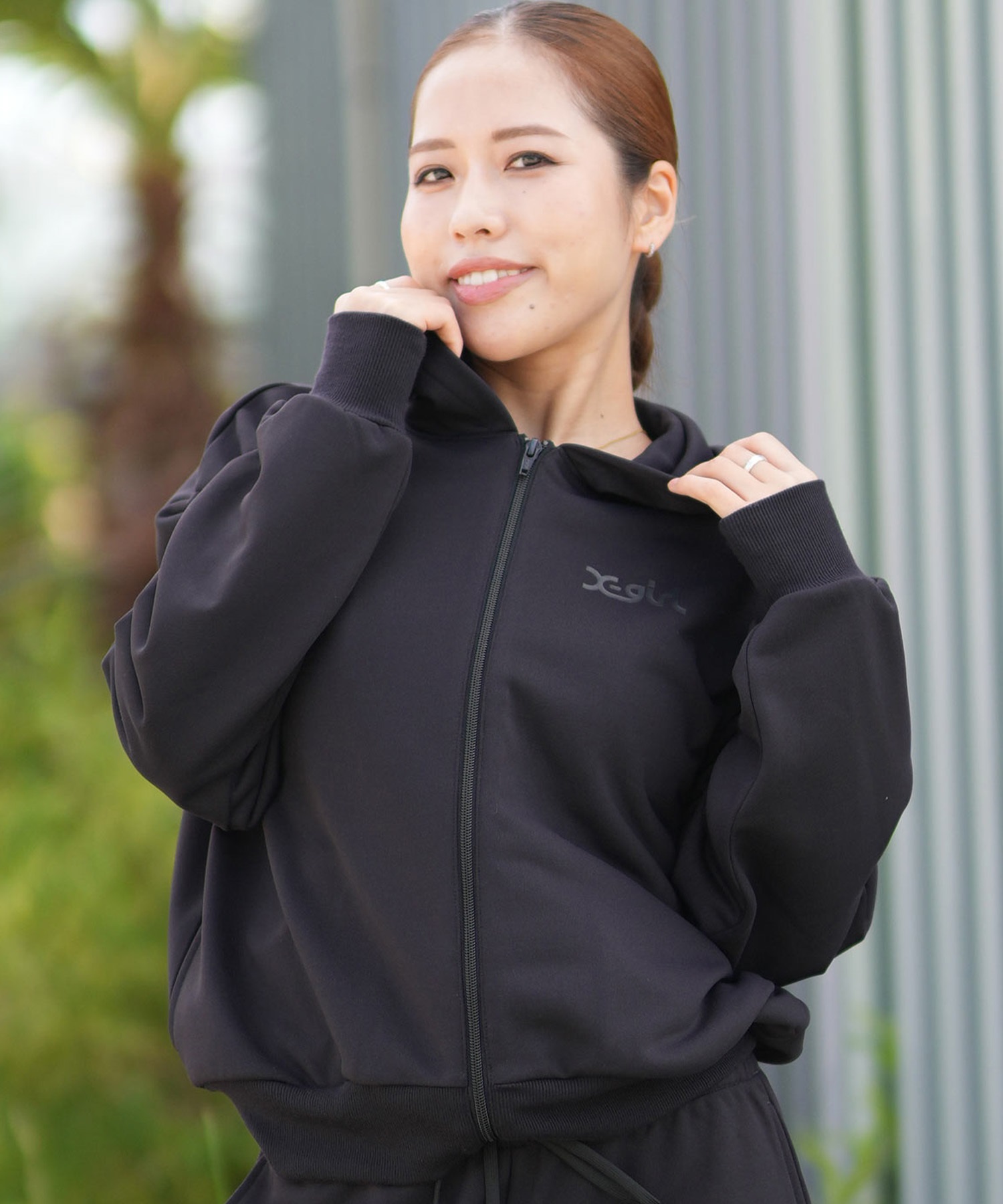 X-girl SPORTS エックスガールスポーツ ジップアップ パーカー