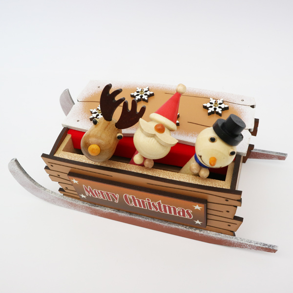 スノーサンタ（18弁既製品） オルゴール プレゼント クリスマス ｜株式