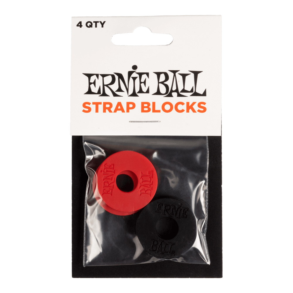 ERNIE BALL #4603 Strap Blocks 4pk - Red & Black｜ミュージックランドKEY