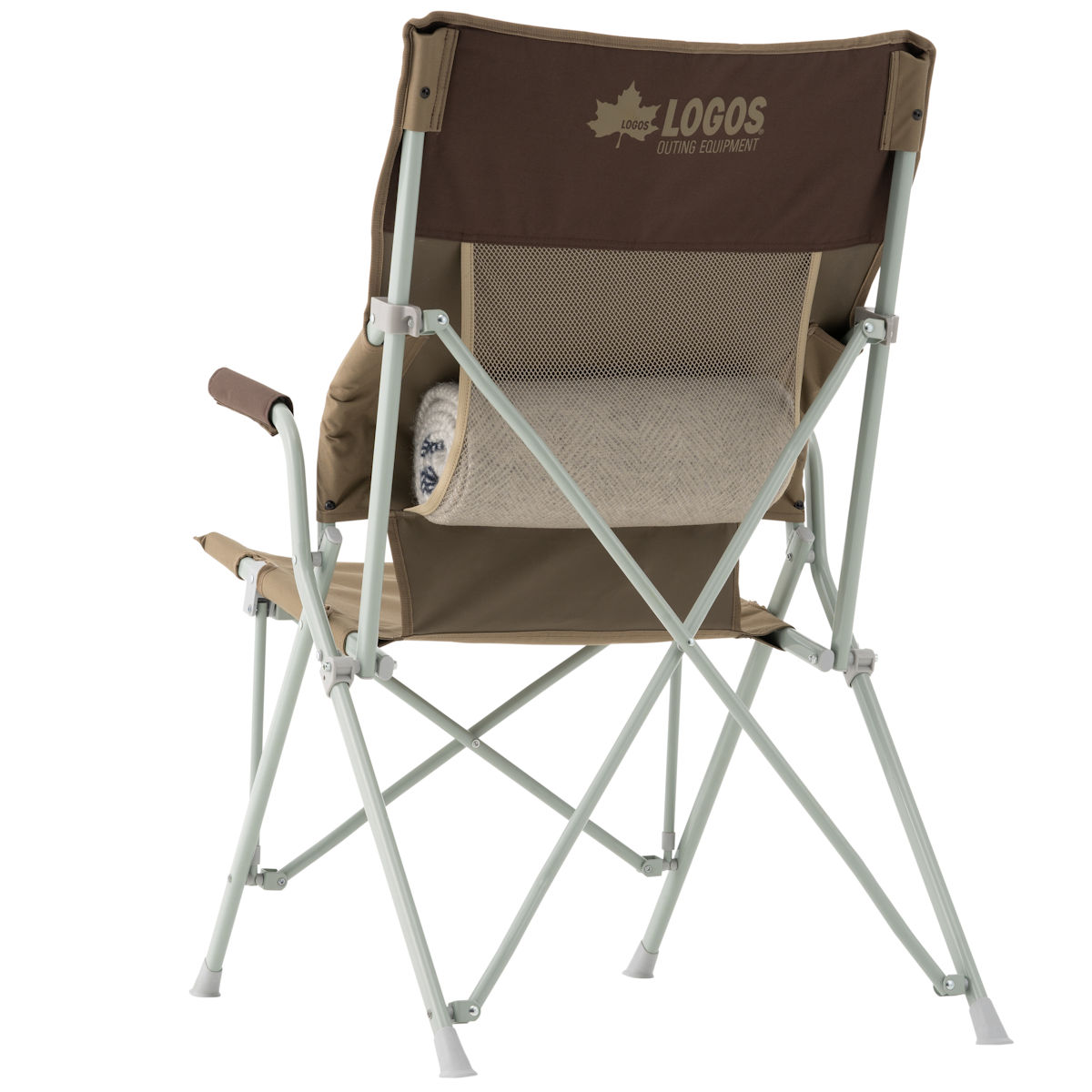 LOGOS Life バックホールドチェア（ブラウン）|ギア|家具|チェア