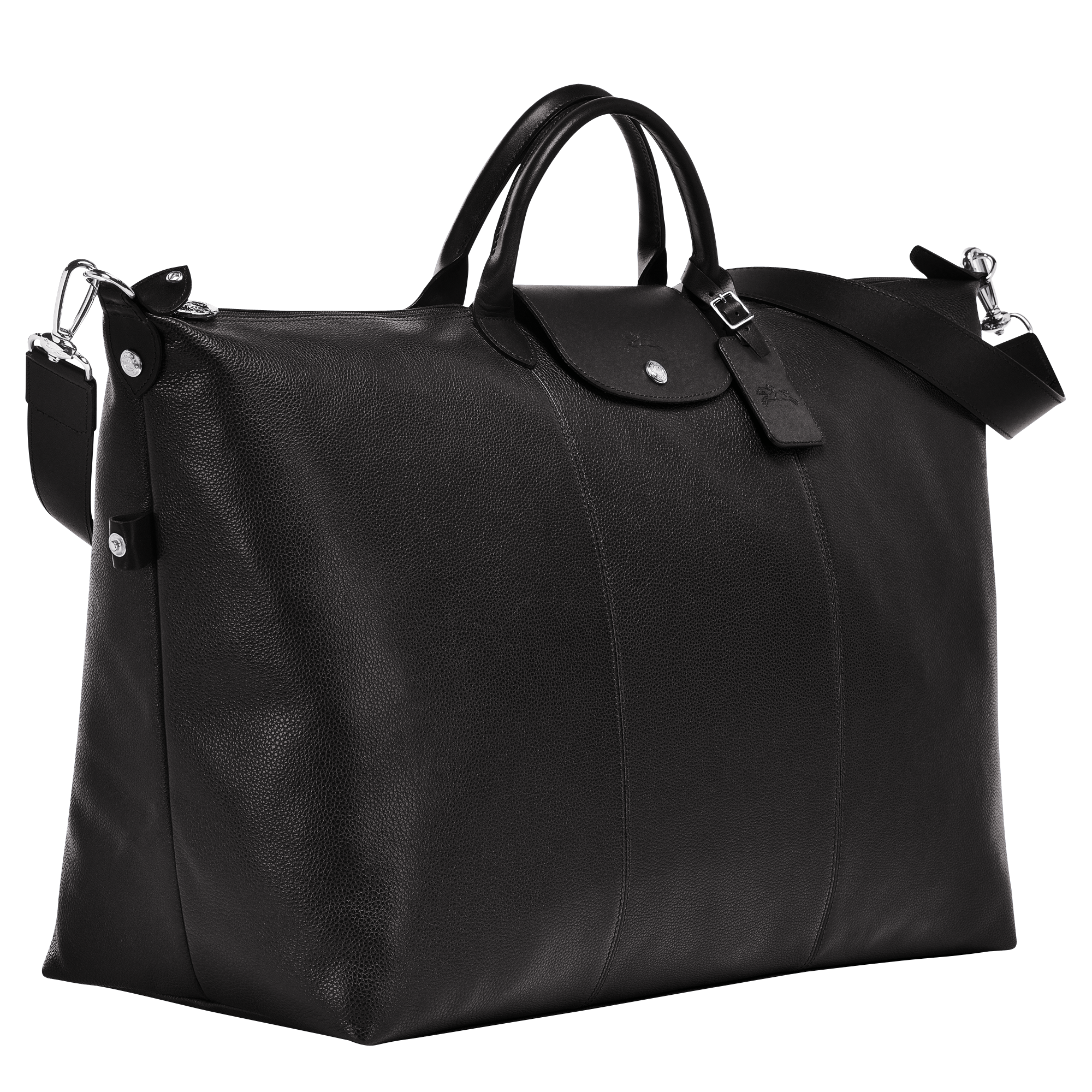 Le Foulonné L Travel bag Black - Leather | Longchamp US