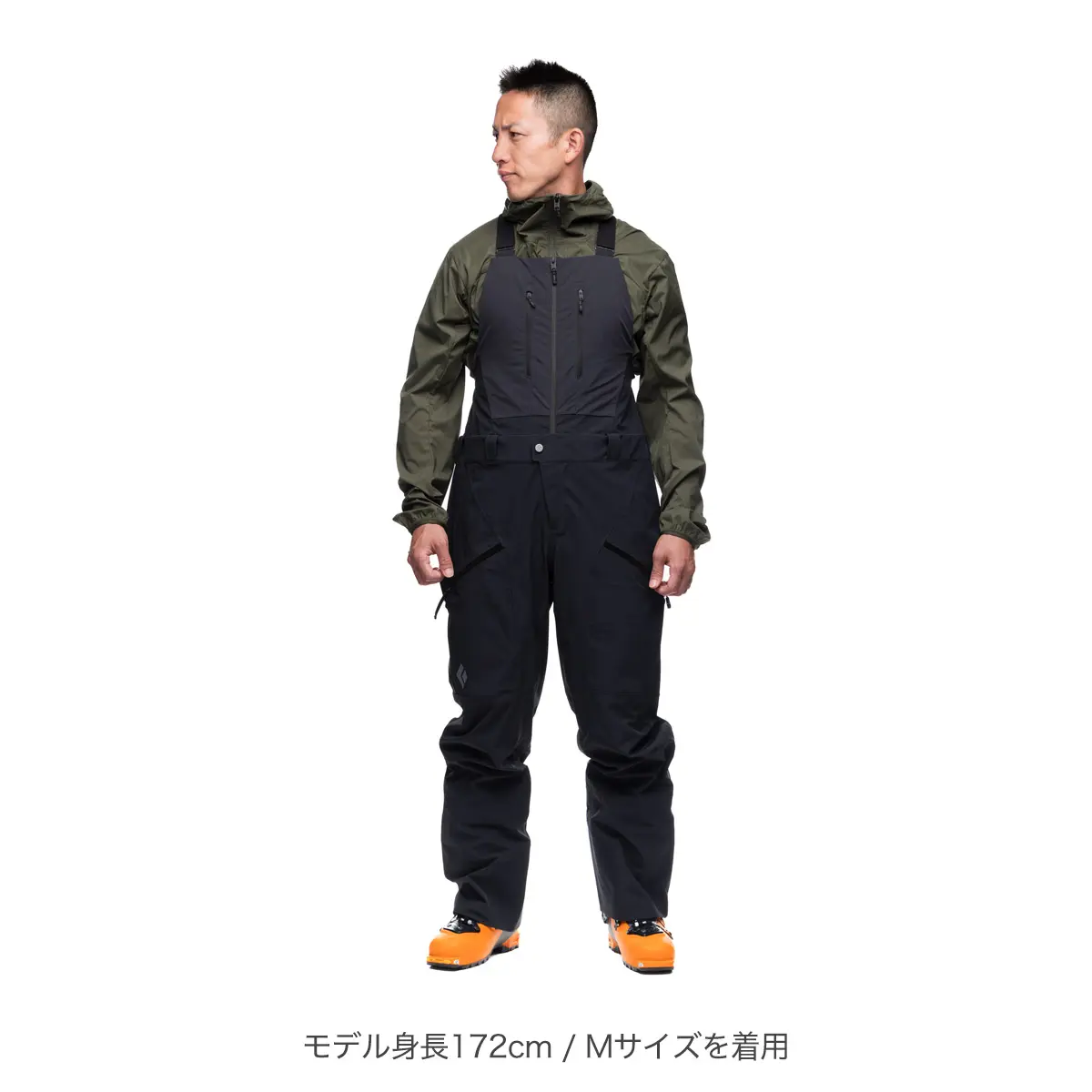 メンズ リーコンストレッチビブ(S ブラック): ブラックダイヤモンド