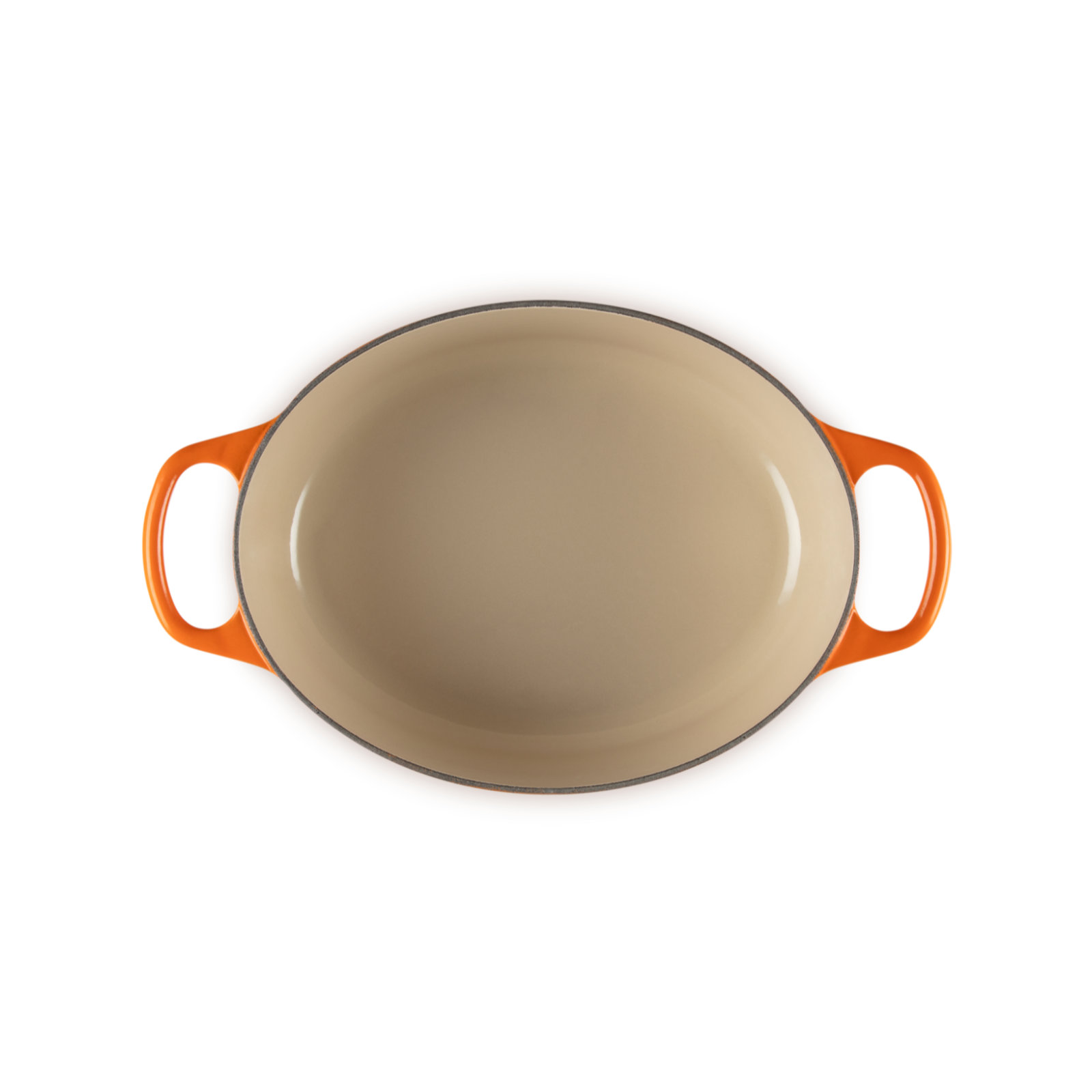 シグニチャー ココット・オーバル 25cm オレンジ (シルバーツマミ