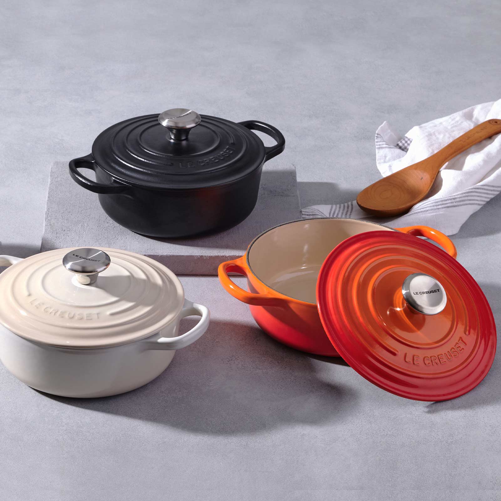 シグニチャー ココット・ジャポネーズ 18cm メレンゲ (シルバーツマミ