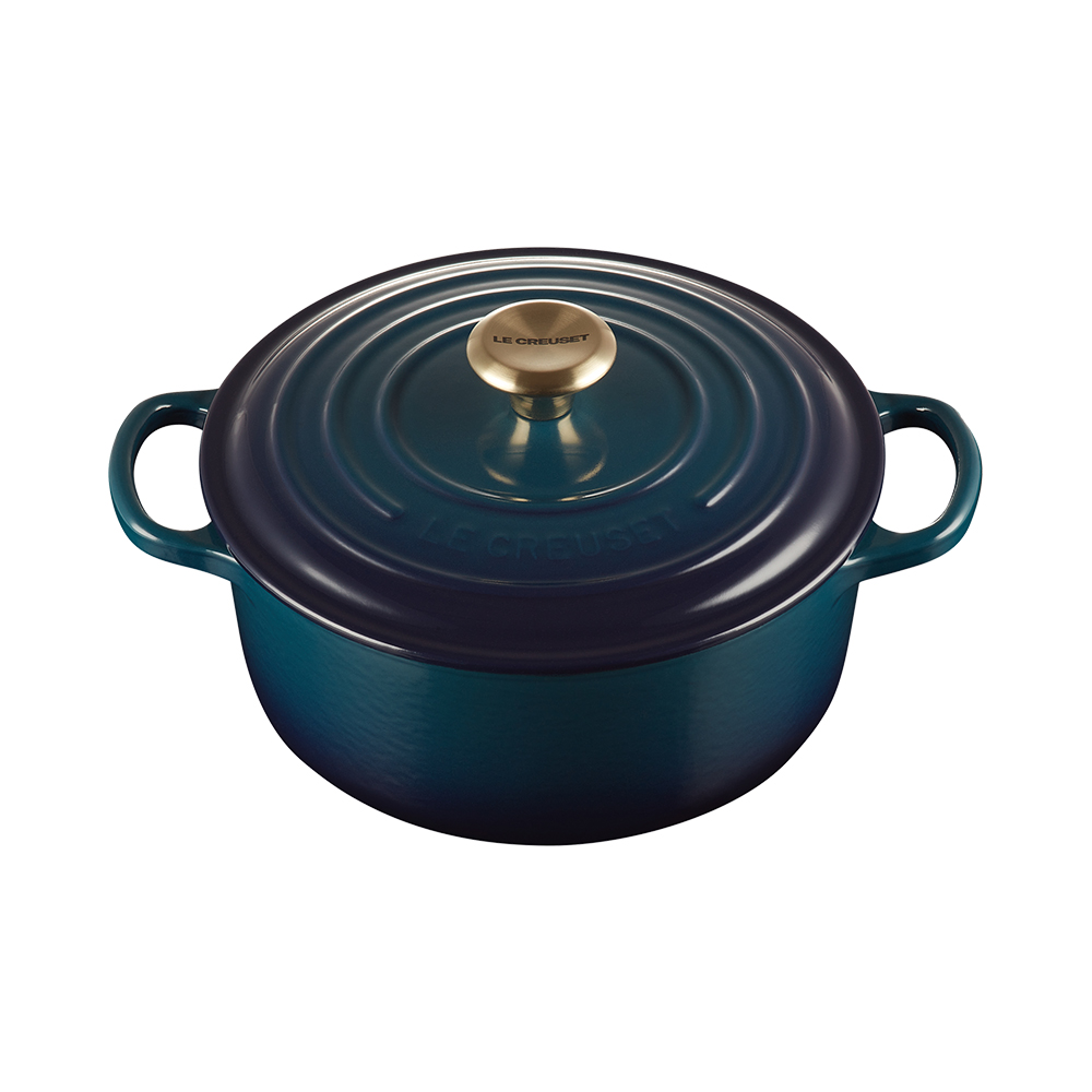 シグニチャー ココット・ロンド 20cm アガベ (ブラックマットホーロー