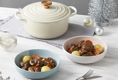 シグニチャー ココット・ロンド 18cm オレンジ (シルバーツマミ