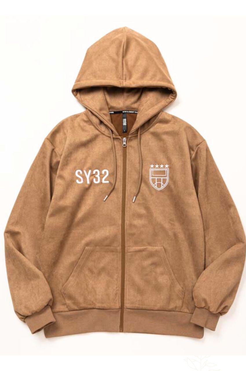 SY32 by SWEET YEARS - ESTER SUEDE ZIP HOODIE (ベージュ
