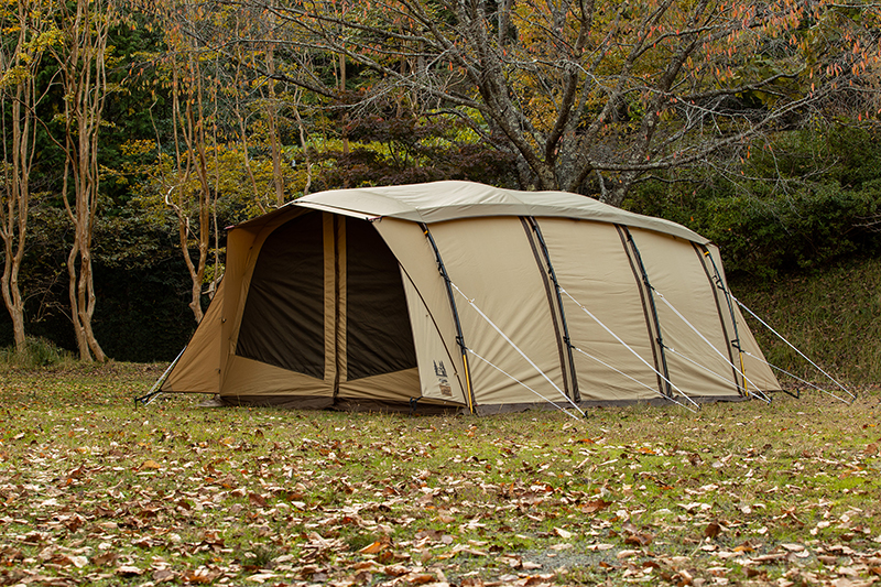数量限定】人気トンネル型2ルームテント「アポロン」にT/Cバージョンが