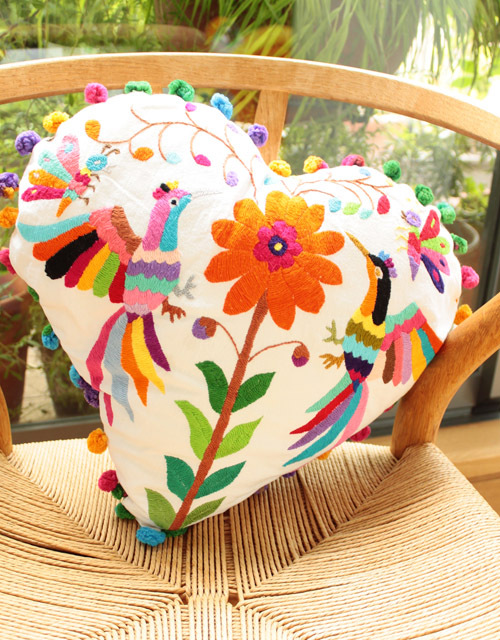 オトミ族の手刺繍ベットカバー・テーブルクロスメキシコの刺繍・販売