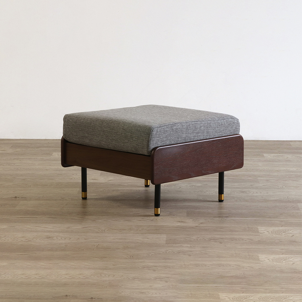 定価10万 美品 リビングハウス オットマン スツール 布 ウォールナット