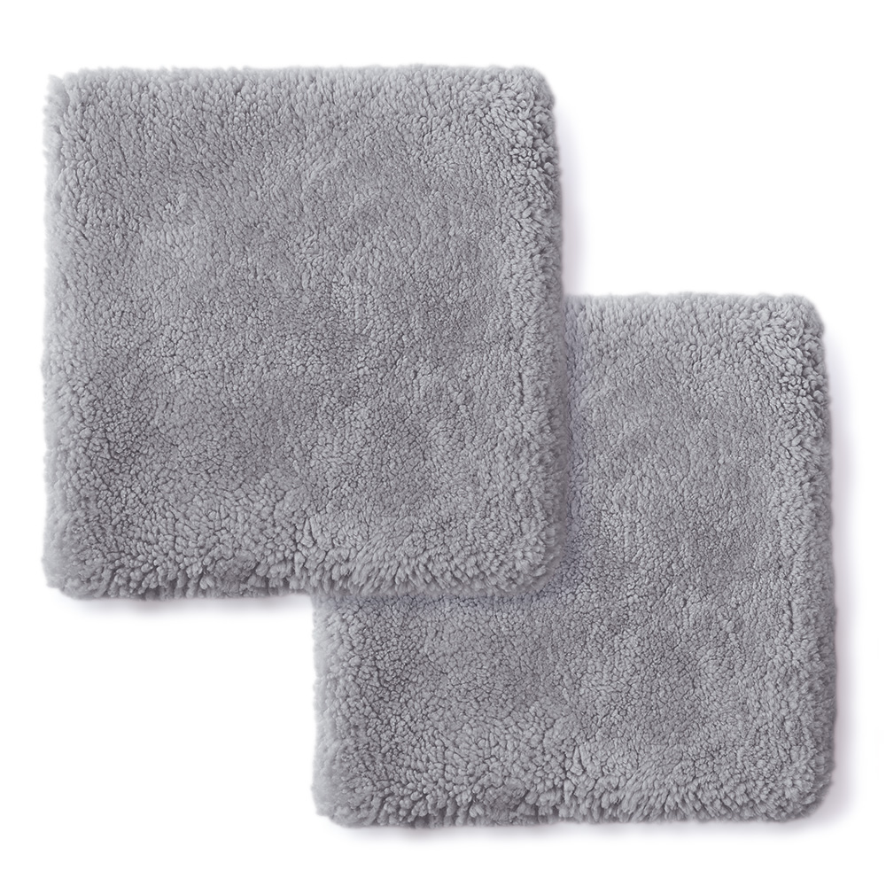 日本ムートン 洗えるムートン・クッション（2枚組） | ライトアップ