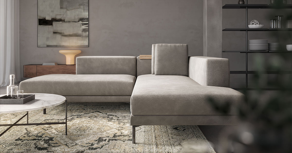 Decibel Standard 3人掛けカウチソファセット 2380」 製品詳細ページ