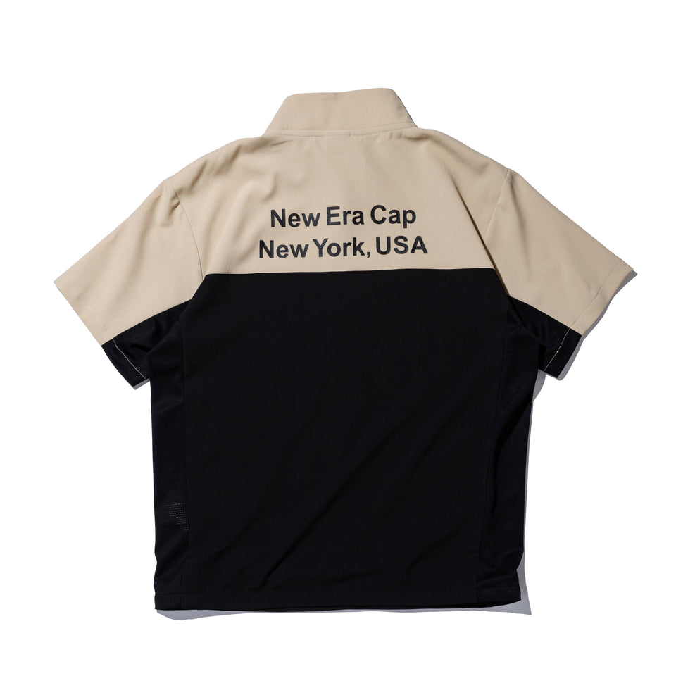 半袖 クロスウェア ジャケット スクエアニューエラ ベージュ/ブラック