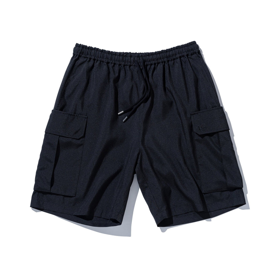 シアサッカー カーゴ ショートパンツ BLACK LABEL SS25 ブラック