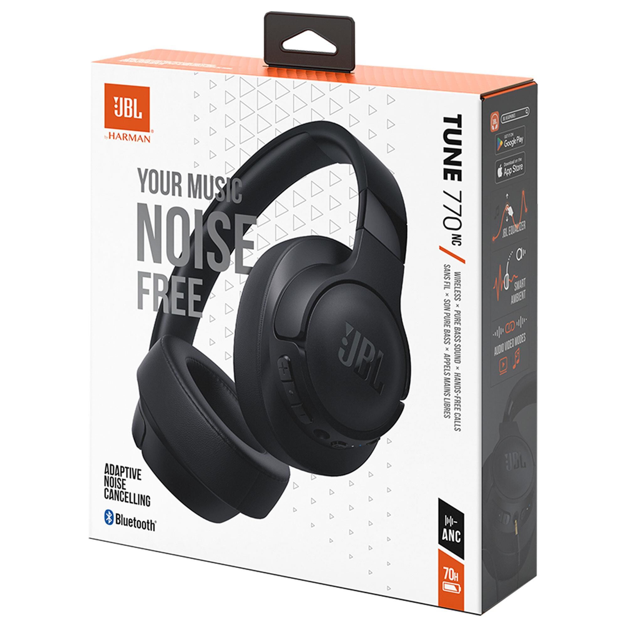 JBL Tune 770NC Wireless Over-Ear Headphones in Black