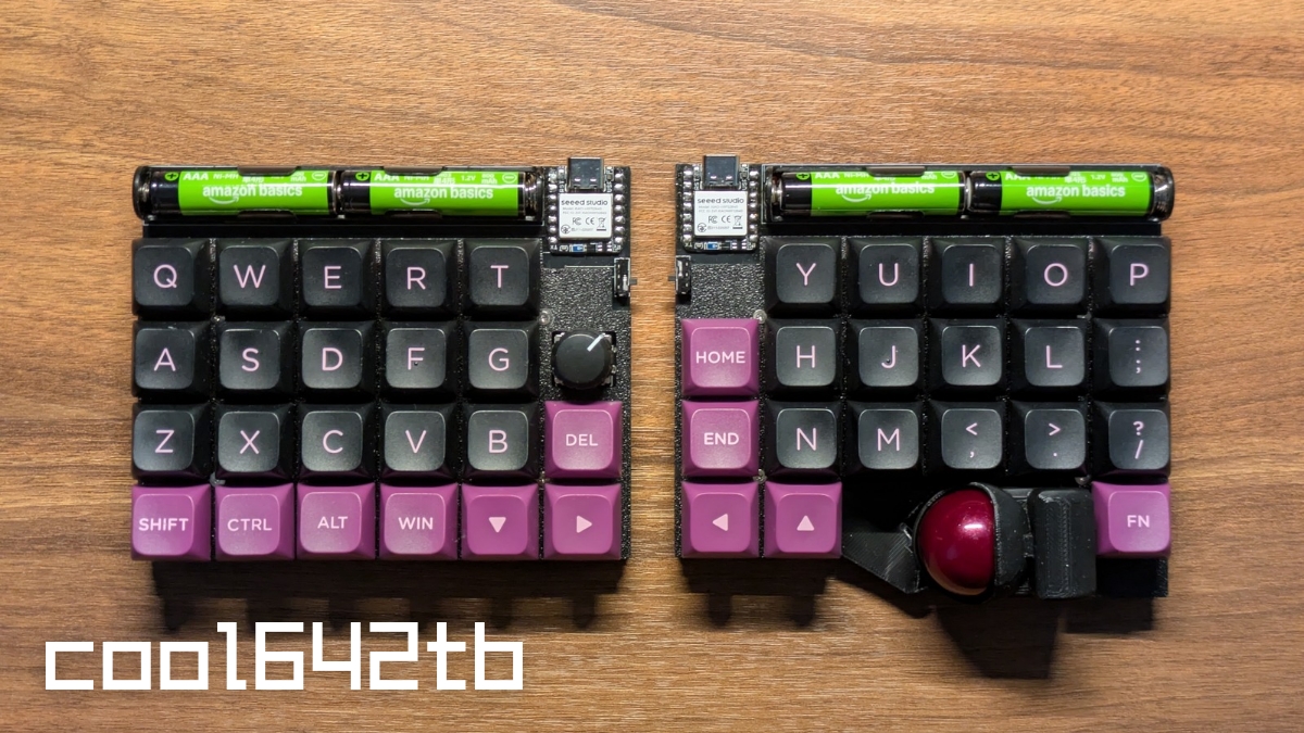 乾電池式ZMKトラボ分割キーボードcool642tbを徹底的にカスタム