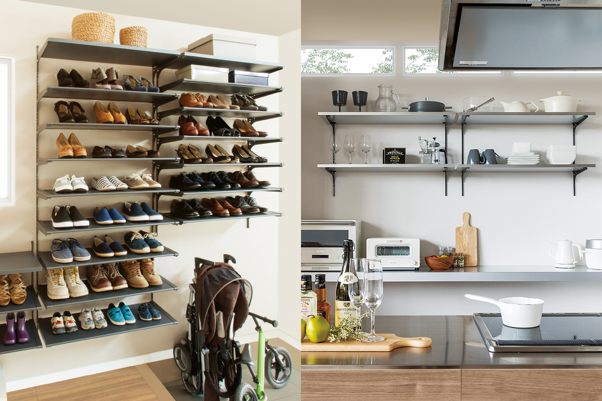 玄関・クローゼット収納 | アームハング棚柱SS | 収納なら南海プライウッド