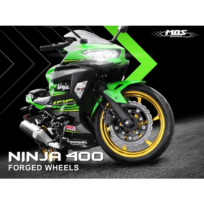 MOS 鍛造アルミホイール前後セット【NINJA400/Z400/NINJA250/Z250】KN