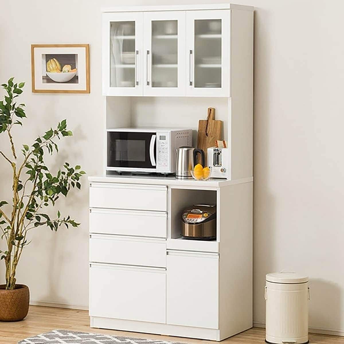 キッチンボード(レジューム 90TG-H WH/90SH-R WH) | ニトリネット