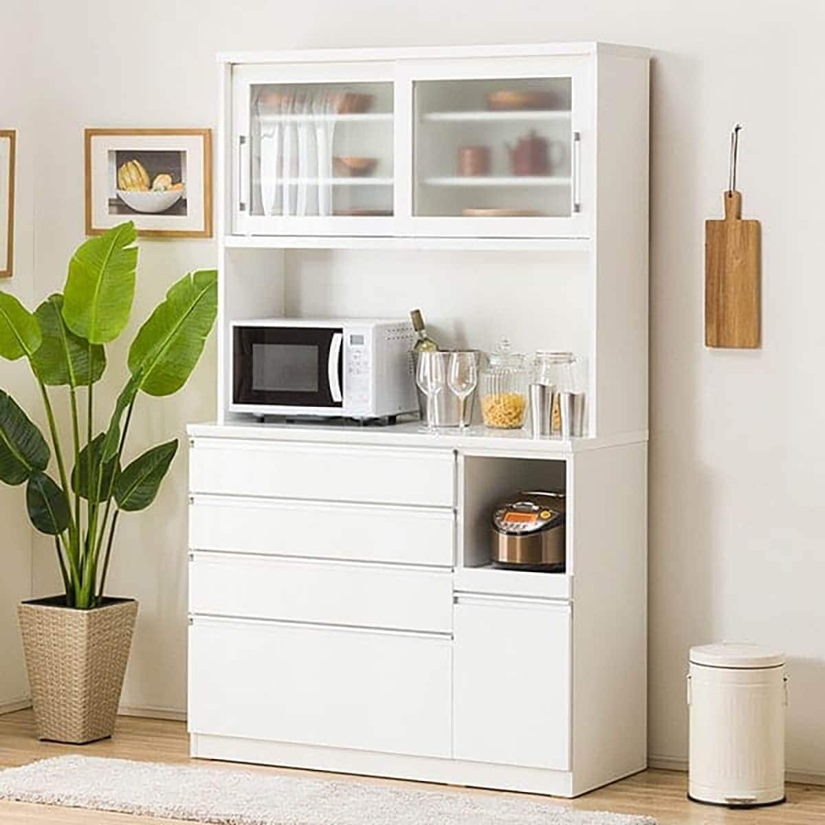 キッチンボード( レジューム120-2TG-S WH/120-2QH-R WH） | ニトリ