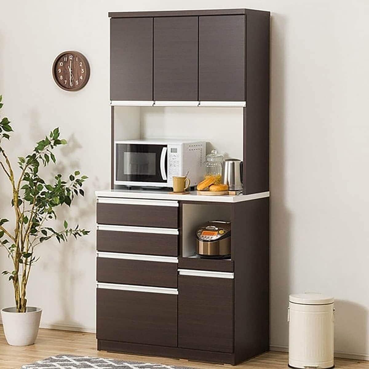 キッチンボード(レジューム 90TF-H DBR/90SH-R DBR) | ニトリネット