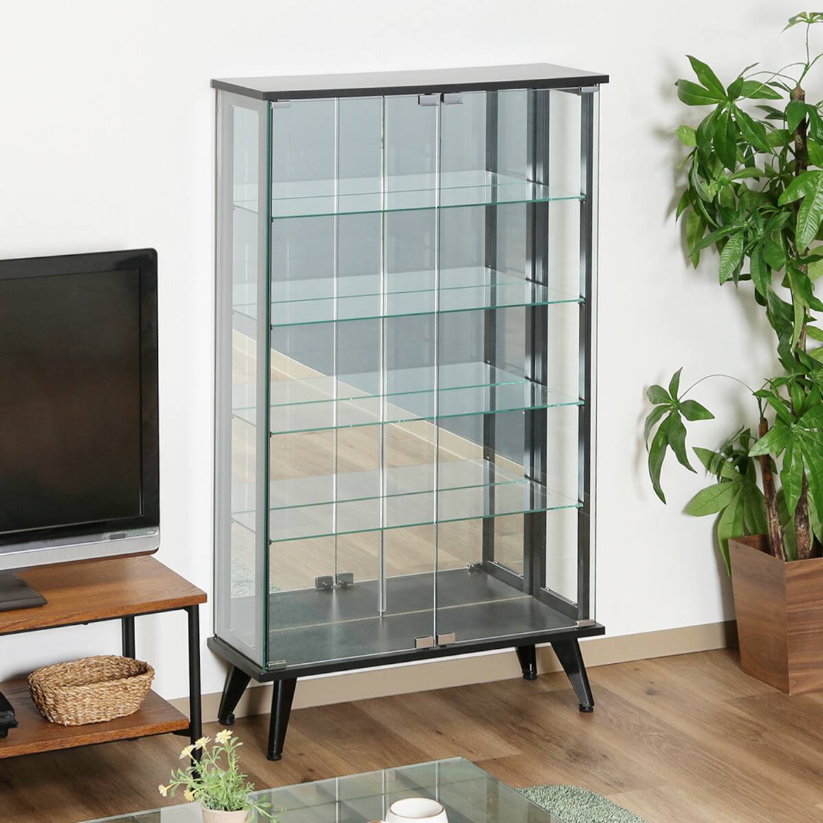 ガラスディスプレイラック (背面ミラー付き) | ニトリネット【公式