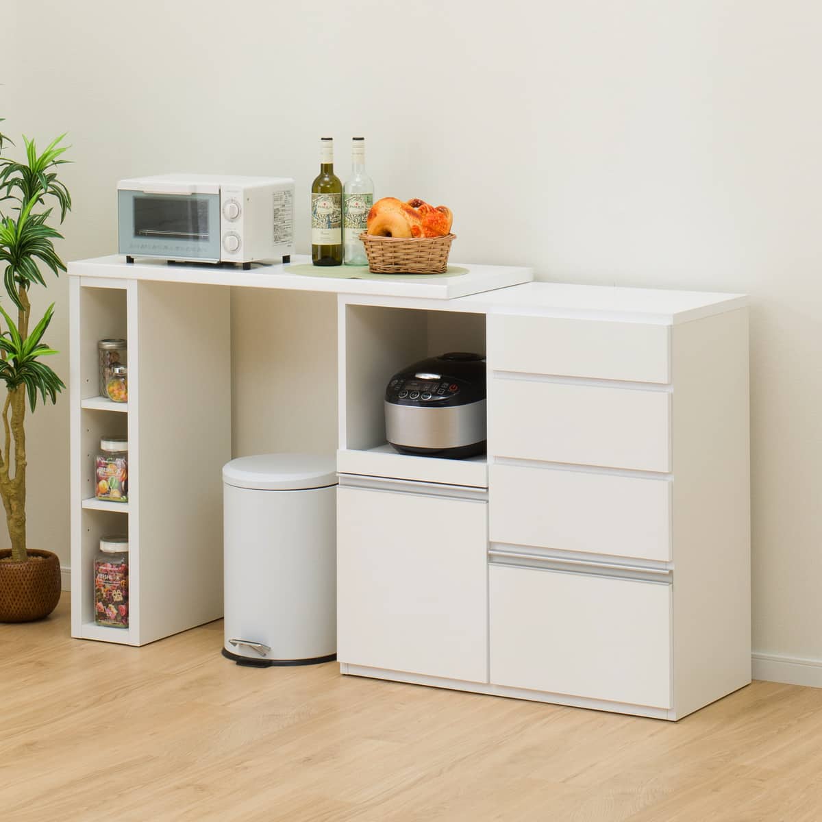 ニトリ 伸縮カウンター(クオーレOP105 WH) - 通販 | 家具とインテリア