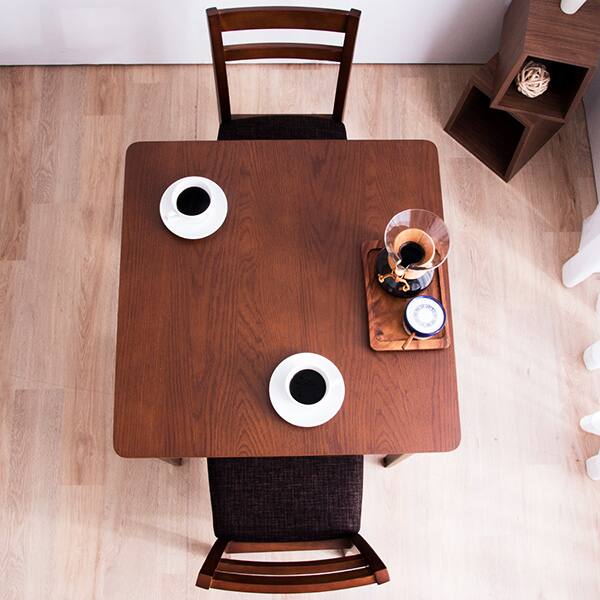 ダイニングテーブル3点セット (DT CLS 75×75cm DBR/DC PRT DBR