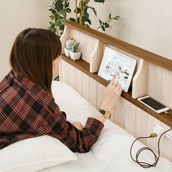 棚・コンセント付き高さ調整すのこベッド(Nフレック S) | ニトリネット