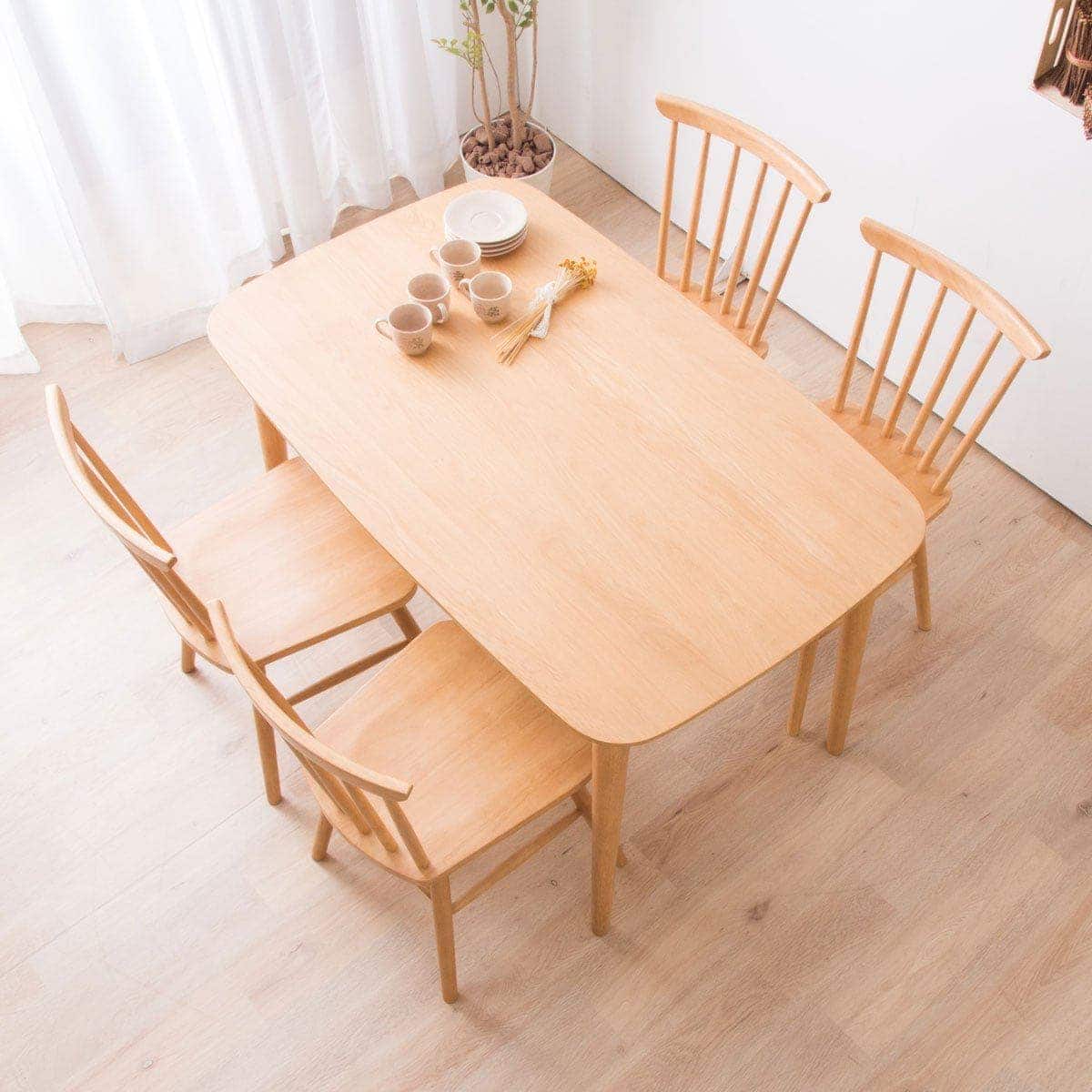 ダイニングテーブル5点セット (DT ATLS 120×75cm NA/DC ATLS NA