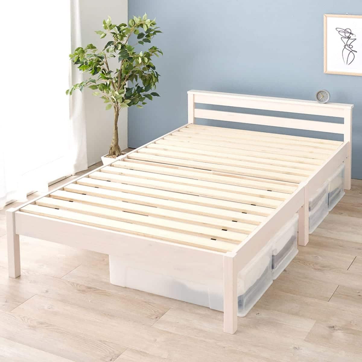 組立簡単 頑丈すのこベッド (セミダブル WW) | ニトリネット【公式