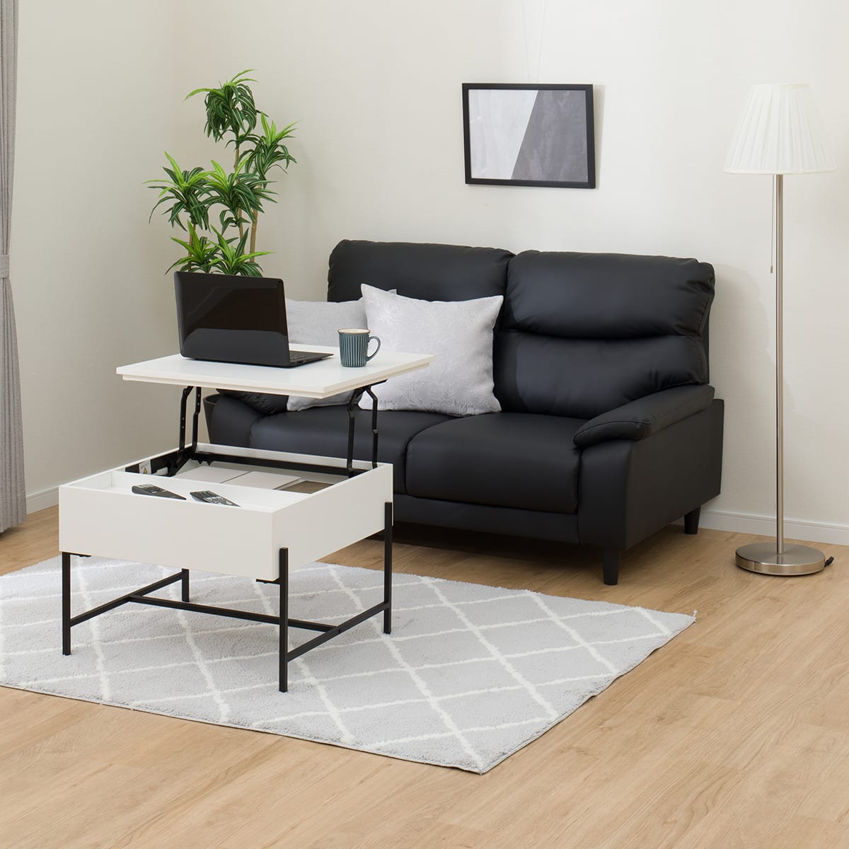 昇降センターテーブル(AW26 6060 WH) | ニトリネット【公式】 家具