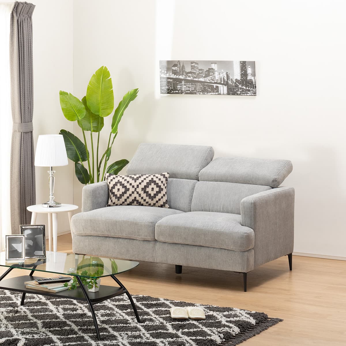 2人掛けソファ 布張りタイプ (サザーラ GY) | ニトリネット【公式