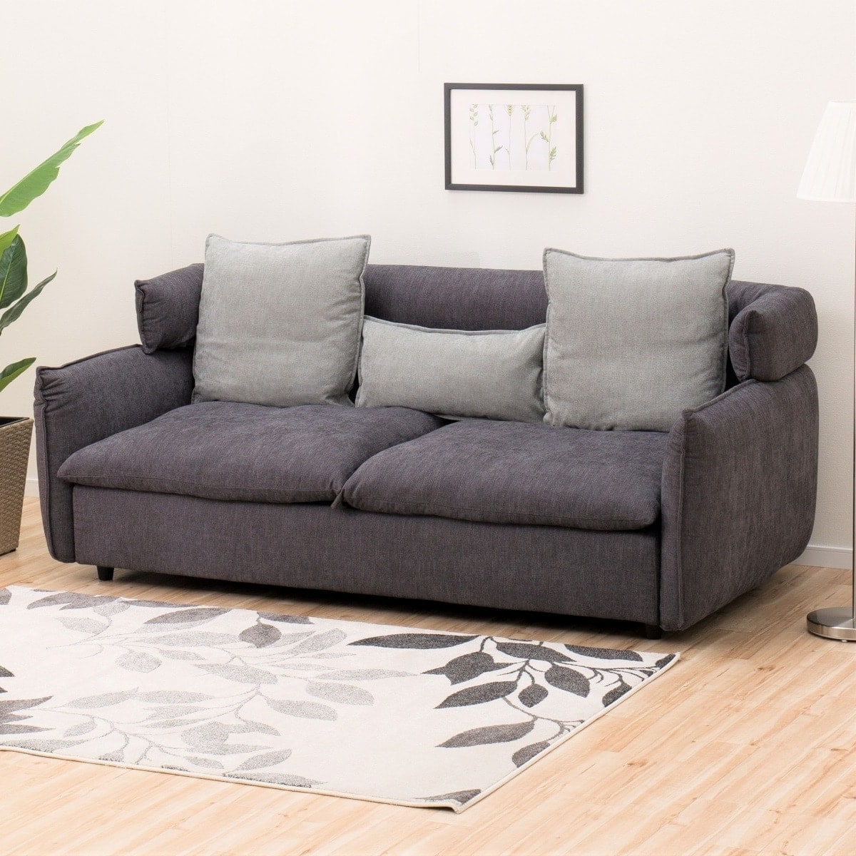 3人掛けソファ 布張りタイプ (ソフティーナKD DGY) | ニトリネット