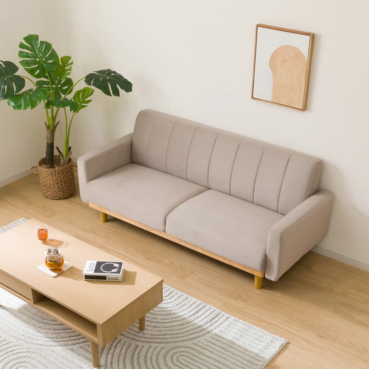 3人掛けソファ 布張りタイプ (HM03S MO) | ニトリネット【公式】 家具