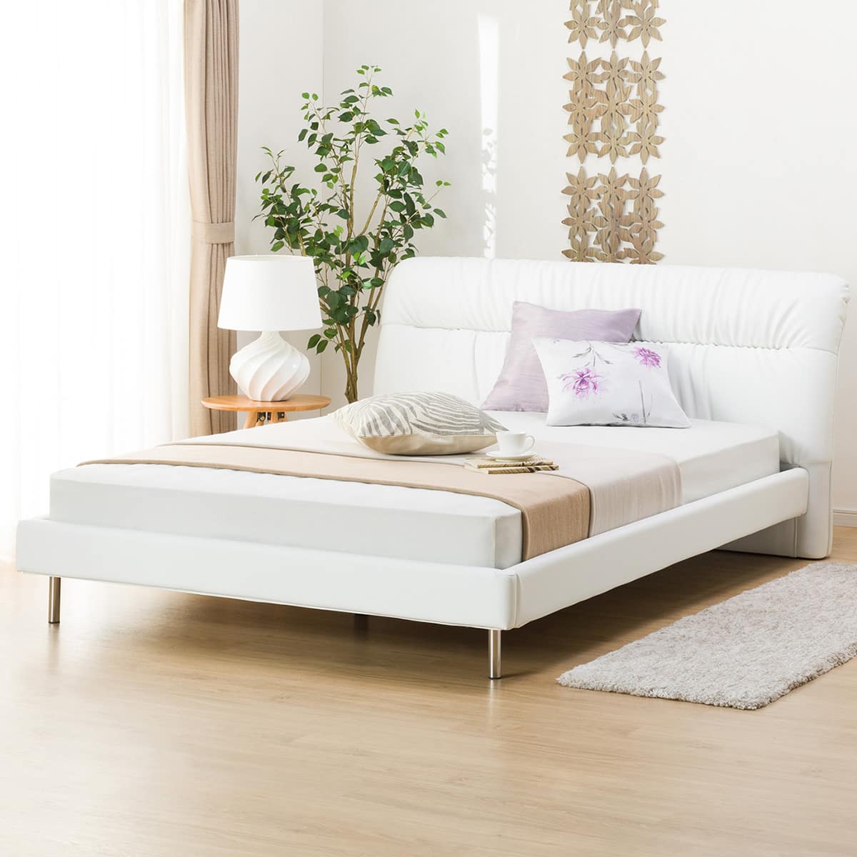 すのこダブルベッドフレーム(サラス/WH) | ニトリネット【公式】 家具