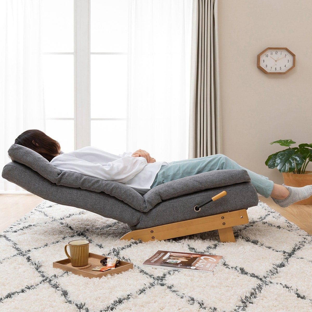 リクライナーソファ(KJ-1 GY/NA 右レバー) | ニトリネット【公式