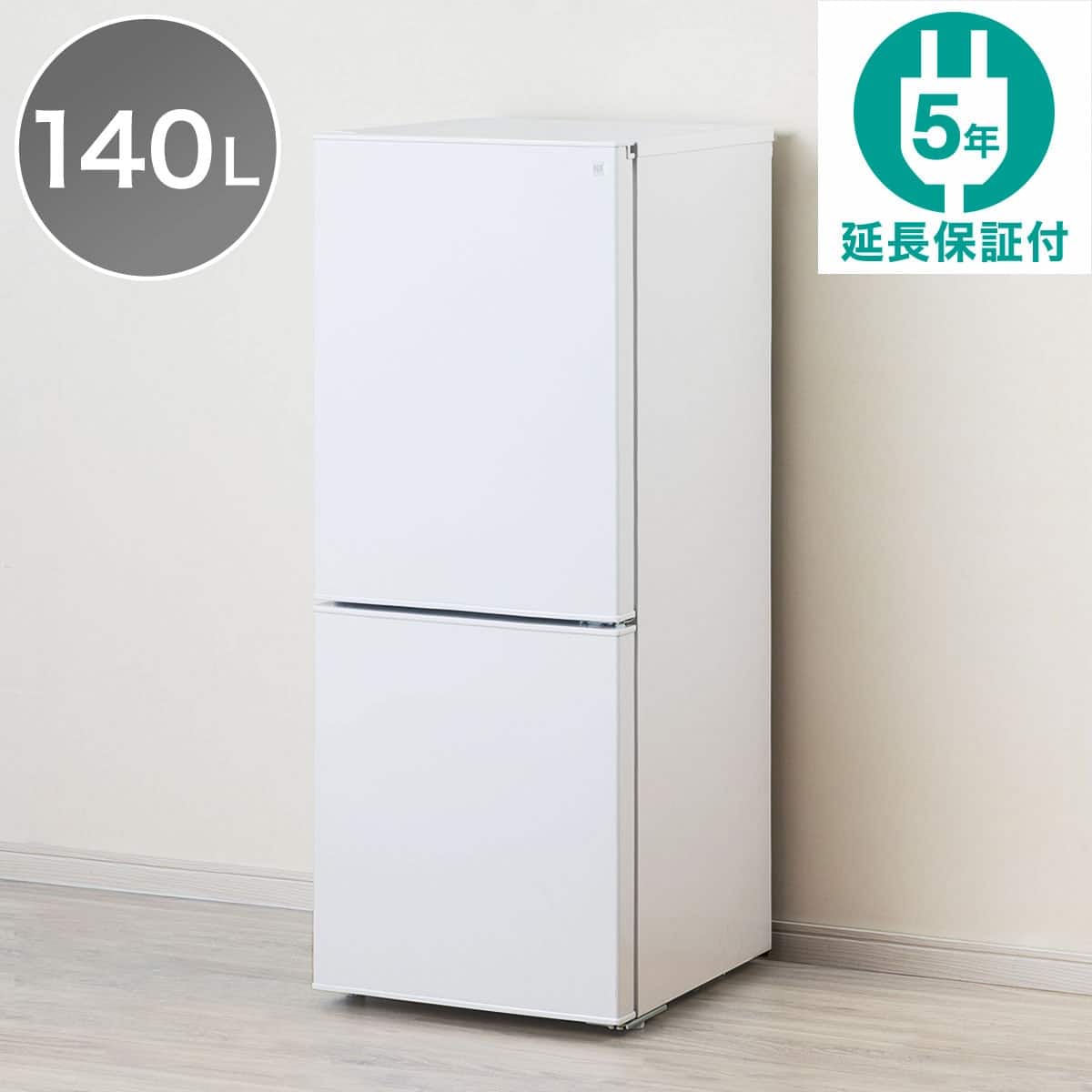 140L 霜取り不要 2ドア冷蔵庫 WH(NTR-140) 延長保証付き(リサイクル